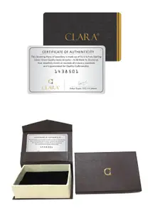 Clara 925 Sterling Silver Rhodium-plated CZ-studded Pendant With Chain