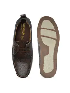 Buckaroo Men Textured Leather Derbys