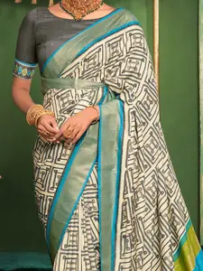 Saree mall Ethnic Motifs Printed Zari Sungudi Sarees