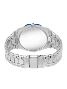 Shocknshop Men Printed Dial & Stainless Steel Bracelet Style Analogue Watch WCH91Blue