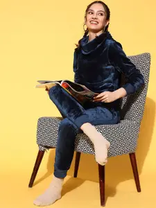 Sweet Dreams Cowl Neck Gathered Night suit