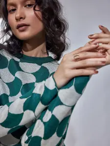 The Label Life Geometric Printed Top