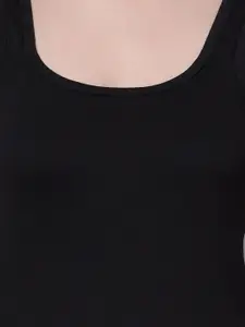 Aimly Pack Of 3 Mid Length Sleeveless Wide Strap Curved Cotton Camisoles