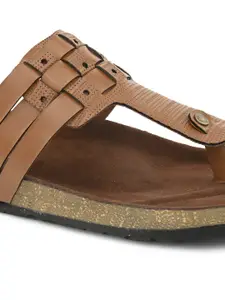 The Roadster Lifestyle Co. Tan Slip-On Comfort Sandals