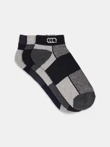 Ajile by Pantaloons Men Pack of 3 Colourblocked Ankle-Length Socks
