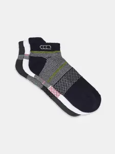 Ajile by Pantaloons Men Pack Of 3 Patterned Ankle-Length Socks