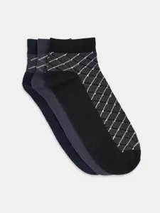 BYFORD by Pantaloons Men Pack of 3 Patterned Ankle-length Socks