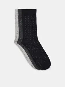 BYFORD by Pantaloons Men Pack Of 3 Patterned Calf Length Socks