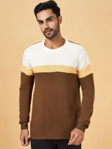 YU by Pantaloons Colourblocked Long Sleeves Pullover