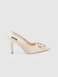 Sole To Soul Embellished Pointed Toe Stiletto Pumps With Backstrap