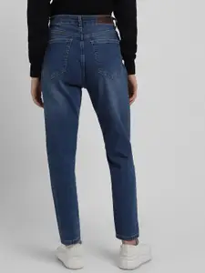 FOREVER 21 Women Slim Fit Heavy Distressed Light Fade Jeans