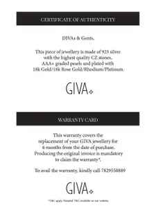 GIVA 92.5 Sterling Silver Rose Gold-Plated Pendant With Link Chain