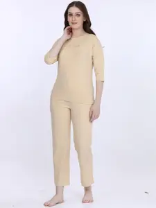 MAYSIXTY Typography Printed Night suit