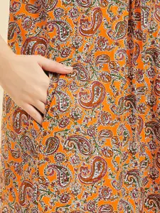 Sweet Dreams Paisley Printed Pure Cotton Maxi Nightdress