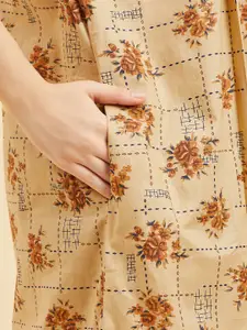 Sweet Dreams Floral Printed V-Neck Pure Cotton Nightdress