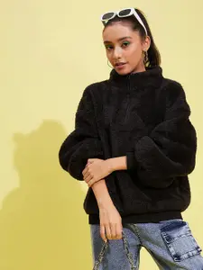 Noh.Voh - SASSAFRAS Kids Girls High Neck Oversized Sweatshirt