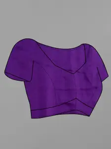 Anouk Purple & Lavender Floral Printed Organza Tussar Saree