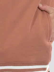 ONEWAY Striped Mock Collar Varsity Jacket