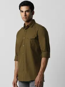 Van Heusen Sport Slim Fit Opaque Cotton Casual Shirt