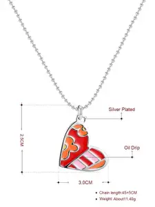 Yellow Chimes Silver-Plated Pendant With Chain