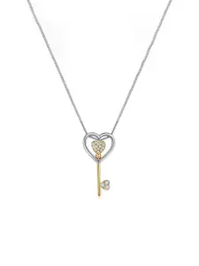 Yellow Chimes Heart Shaped Pendant With Chain