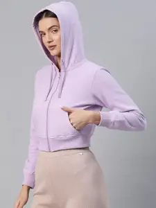 Popnetic Hooded Cropped Fleece Sweatshirt