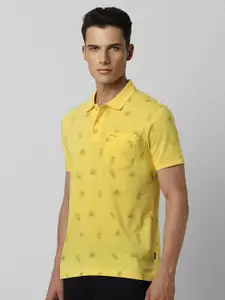 Van Heusen Sport Men Yellow Polo Collar T-shirt