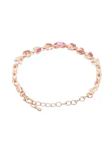 Yellow Chimes Rose Gold Plated Charm Bracelet