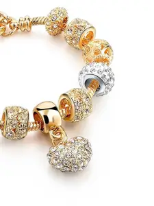 Yellow Chimes Artificial Stones And Beads Charm Bracelet