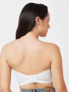 FashionRack Half Coverage Lightly Padded Cotton Bandeau Bra