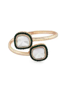 Zaveri Pearls Women Gold-Plated Austrian Diamond-Studded Kada Bracelet