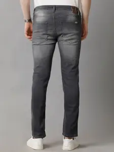 Voi Jeans Men Grey Tapered Fit Heavy Fade Clean Look Stretchable Jeans