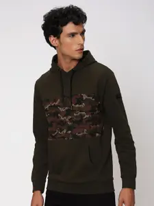 Mufti Camouflage Printed Hooded Pullover Sweatshirt