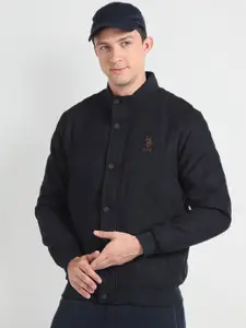 U.S. Polo Assn. Denim Co. Mock Collar Long Sleeves Bomber Jacket