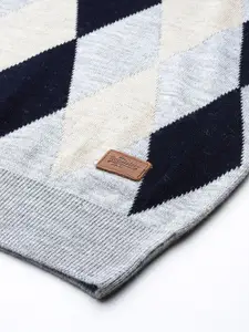 Roadster Men Argyle Checked Acrylic Pullover