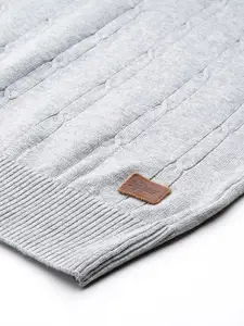 Roadster Men Cable Knit Pure Cotton Pullover