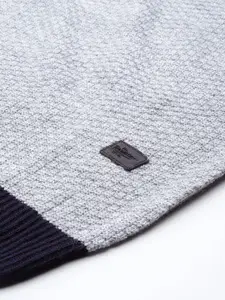 Roadster Men Self Design Pullover Sweater