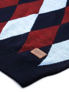 Roadster Men Argyle Printed Pullover Sweater
