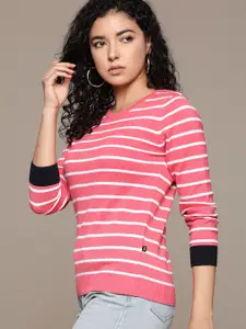 Roadster Striped Pure Cotton Pullover