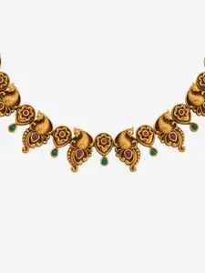 Kushal's Fashion Jewellery Gold-Plated Copper Antique Necklace
