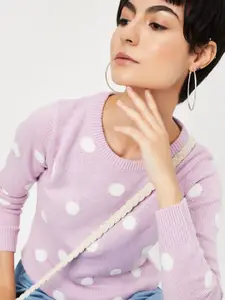 max Geometric Printed Acrylic Pullover