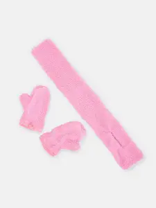 Pantaloons Junior Girls Acrylic Gloves & with Muffler