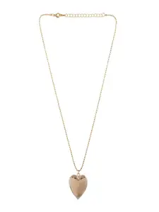 UNIVERSITY TRENDZ Rose Gold-Plated Heart Locket Pendant With Chain