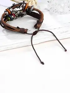 KARISHMA KREATIONS Men Leather Multistrand Bracelet