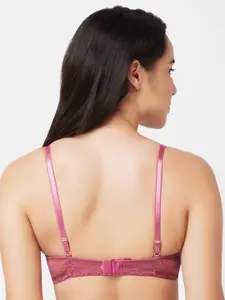 Candyskin Floral Lace Medium Coverage Lightly Padded All Day Comfort Nylon Everyday Bra