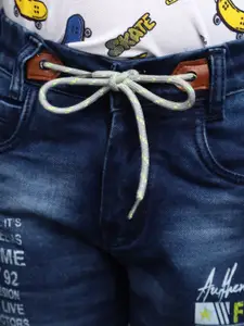 V-Mart Boys Light Fade Mid-Rise Printed Clean Look Cotton Jeans