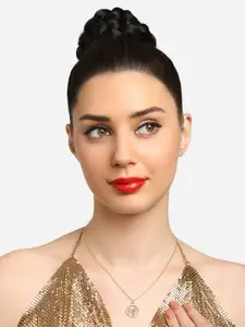 Zaveri Pearls Set Of 2 Gold-Plated Enamelled & AD Studded Butterfly Pendants With Chains