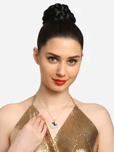 Zaveri Pearls Set Of 2 Gold-Plated Pendant With Chain