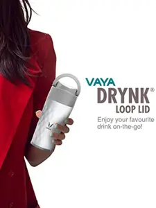 Vaya DRYNK White  Solid Stainless Steel BPA Free Water Bottle-350 ml