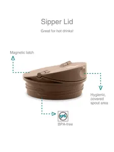 Vaya DRYNK Brown Water Bottle with 2 Cups 600ml